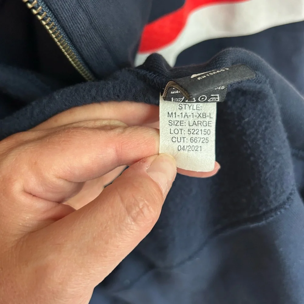 American Giant Navy Zip-Up Hoodie with Samuel Adams Co-Lab. Rare. - Picture 4 of 6